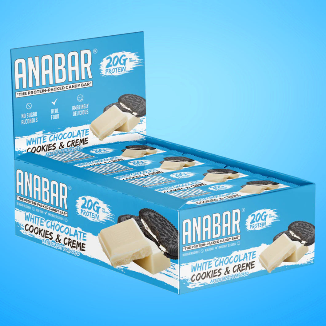 Anabar Protein Bar Gym Protein for Fitness, Cookies & Creme Front Packet